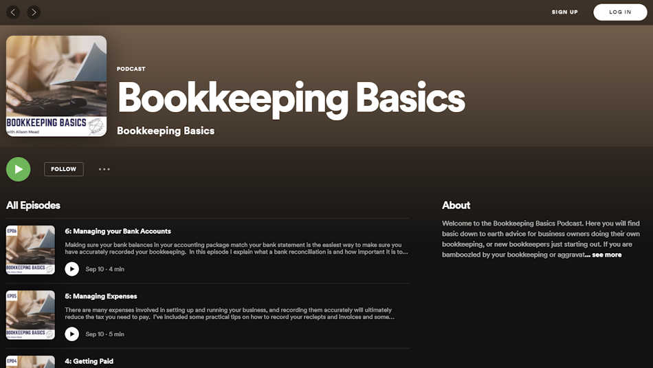 Listen to my bookkeeping Basics podcast!