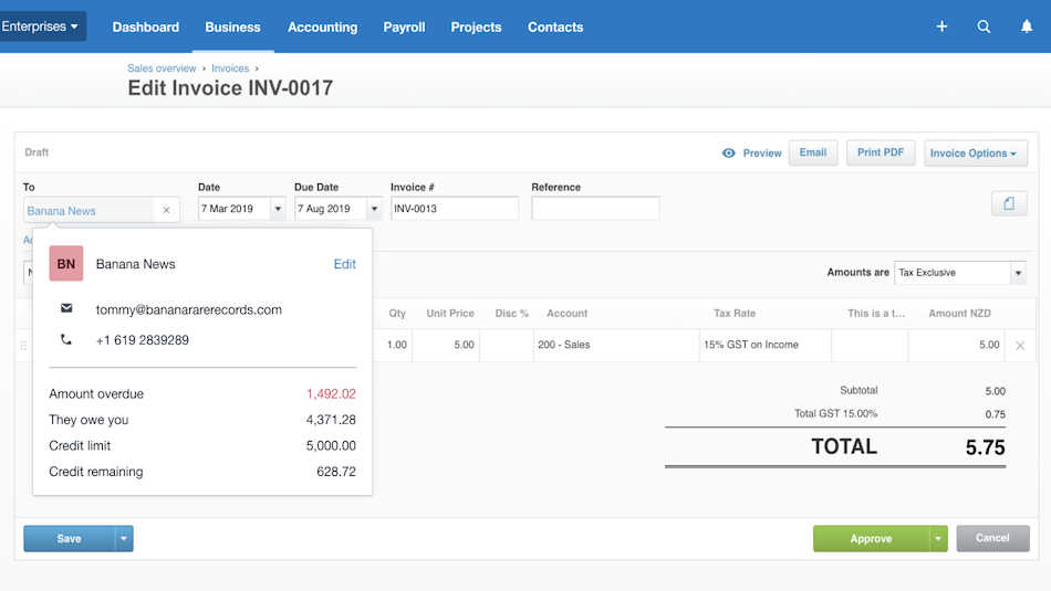 One of the great new Xero features is that you can set a credit limit for your customers!