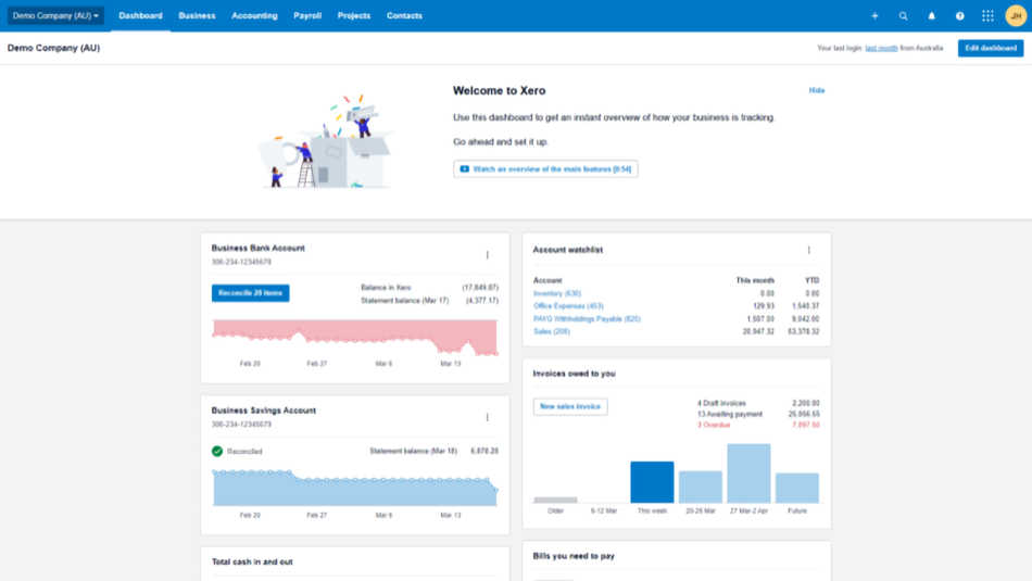 The new look Xero dashboard will we rolling out to you soon!